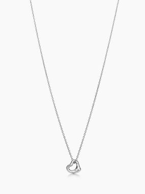 Tiffany & Co Elsa Peretti® Open Heart Pendant in Sterling Silver, 7 mm Neclace